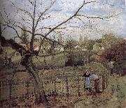 Camille Pissarro fence oil